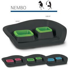 MP Nembo Su Sıçratmayan Kedi Köpek Mama Su Kabı 300+250 ml