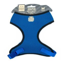 Doggie Havalı Dokumadan Küçük Irk Köpek Göğüs Tasması 1,5 x 35-45 cm Mavi
