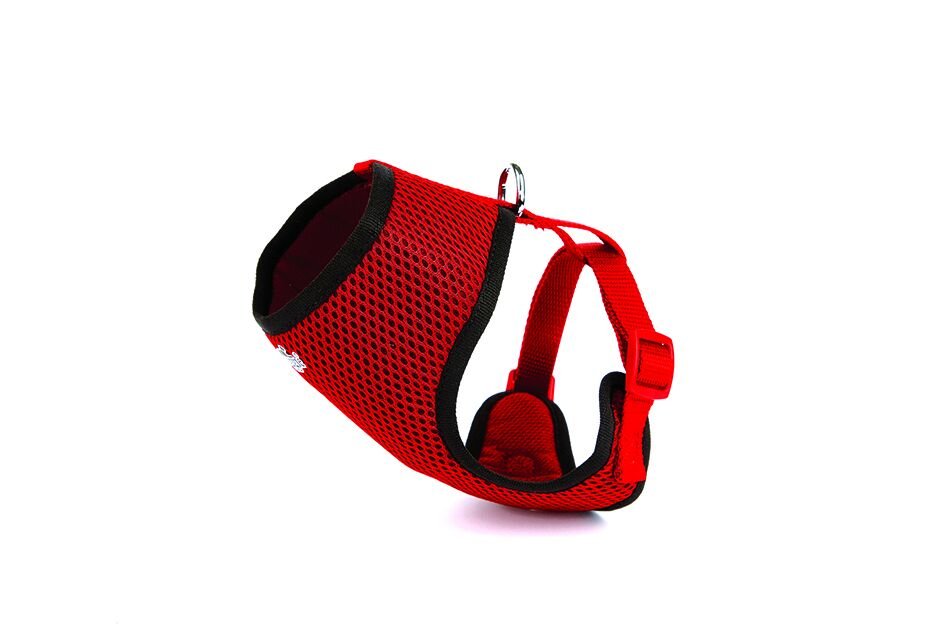 Doggie Havalı Dokumadan Küçük Irk Köpek Göğüs Tasması 2 x 45-55 cm Kırmızı