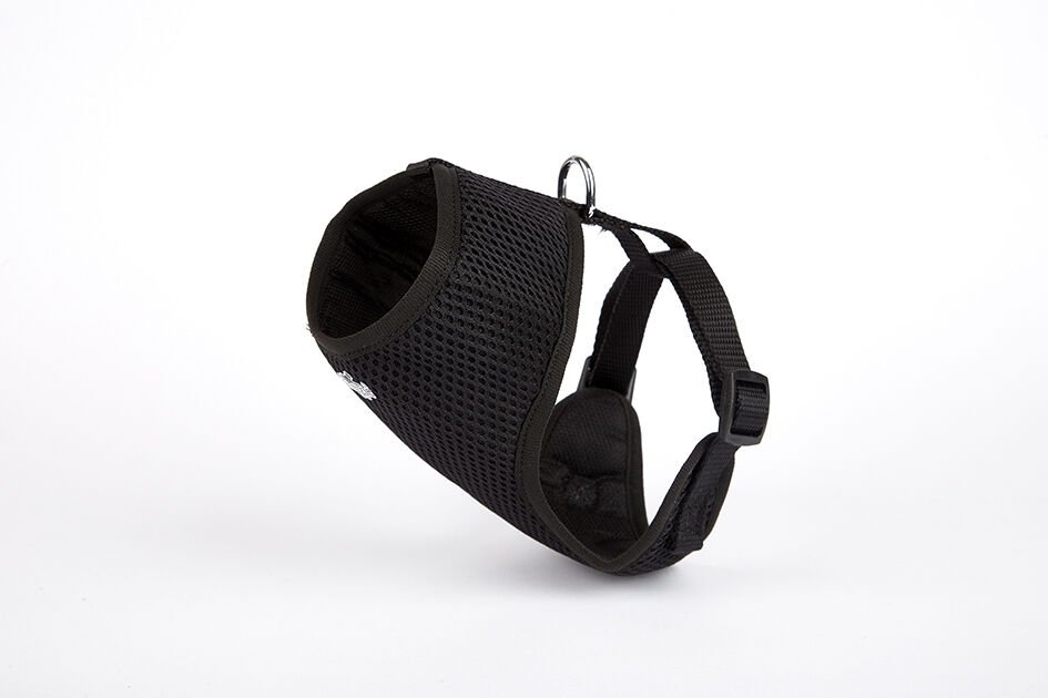 Doggie Havalı Dokumadan Küçük Irk Köpek Göğüs Tasması 2 x 50-60 cm Siyah