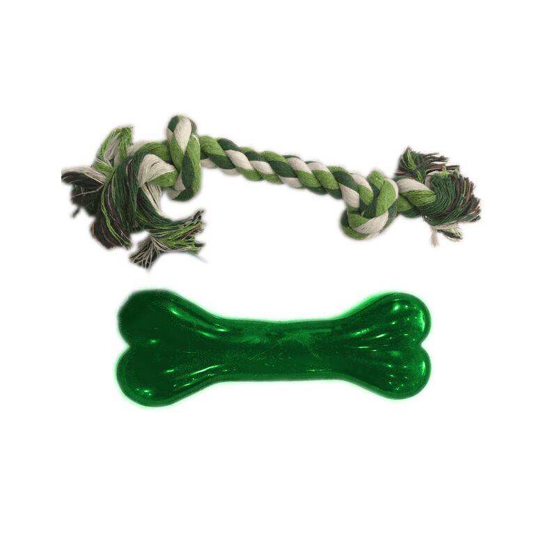 Ans Dental Köpek Oyuncağı + Diş İpi 14 x 18 cm Yeşil