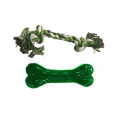 Ans Dental Köpek Oyuncağı + Diş İpi 14 x 18 cm Yeşil