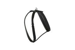 Doggie Konforlu Deriden El Yapımı Köpek Göğüs Tasması 1,5 x 30-45 cm Siyah