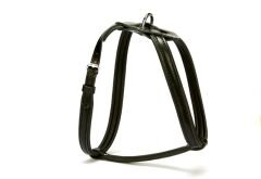 Doggie Konforlu Deriden El Yapımı Köpek Göğüs Tasması 1,5 x 30-45 cm Siyah