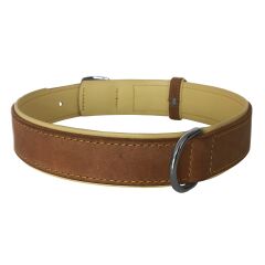 Markapet Lüks Deri Köpek Boyun Tasması 2x25-32 cm Sarı Kahverengi
