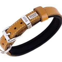 Doggie El Yapımı Konforlu Deri Köpek Tasması 2x30-35 cm Kahverengi