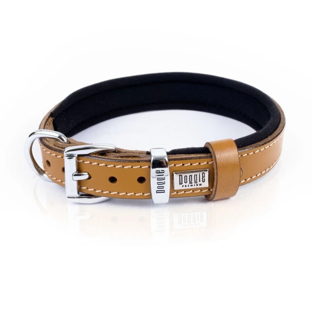 Doggie El Yapımı Konforlu Deri Köpek Tasması 2x30-35 cm Kahverengi