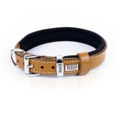 Doggie El Yapımı Konforlu Deri Köpek Tasması 2x30-35 cm Kahverengi