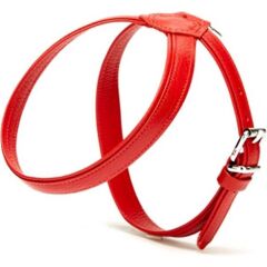 Doggie Flotter El Yapımı Deri Köpek Göğüs Tasması 2 x 42 -55 cm Kırmızı