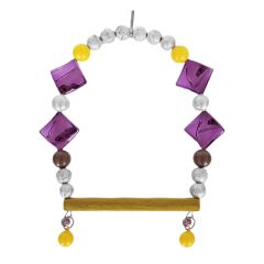 Markapet Muhabbet Kuşu Salıncağı Büyük Mor Boncuklu 10-16 cm