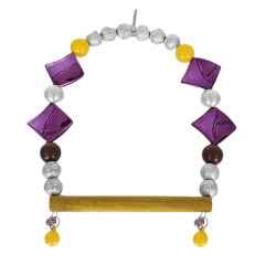 Markapet Muhabbet Kuşu Salıncağı Büyük Mor Boncuklu 10-16 cm