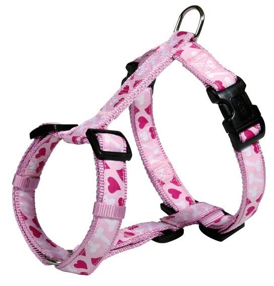 Kalpli Küçük Köpek ve Kedi Göğüs Tasması XS, 25-35cm/10mm, Pembe