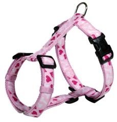 Kalpli Küçük Köpek ve Kedi Göğüs Tasması XS, 25-35cm/10mm, Pembe