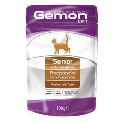 Gemon Pouch Yaşlı Hindi Etli Premium Kedi Maması 100g