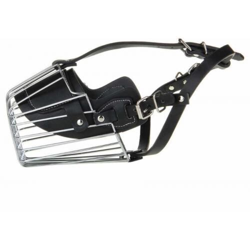 ANS İri Irk Metal Köpek Ağızlığı 43 cm XXL Siyah