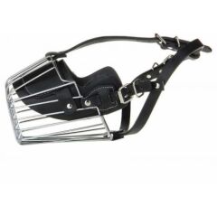 ANS İri Irk Metal Köpek Ağızlığı 43 cm XXL Siyah