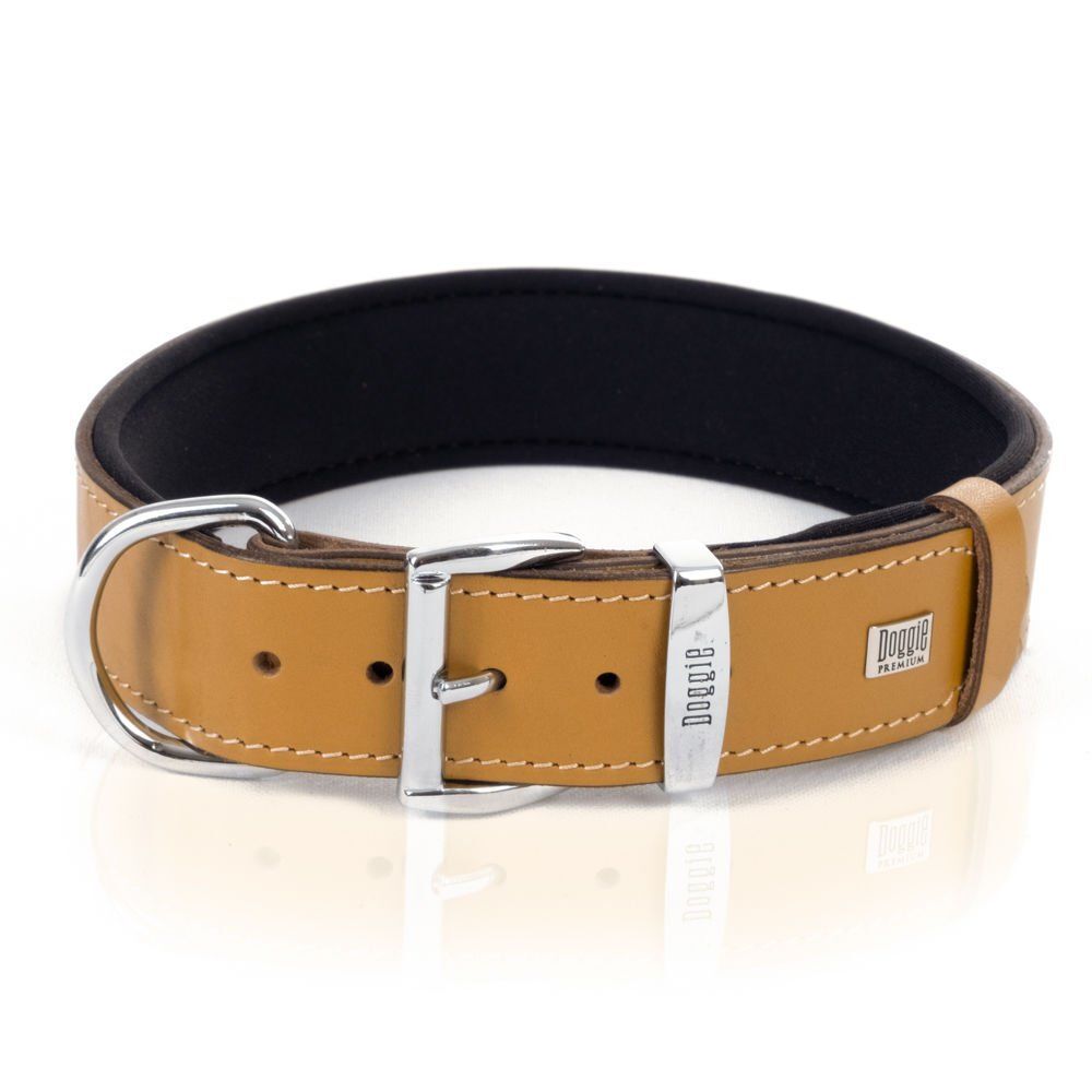 Doggie El Yapımı Konforlu Deri Köpek Tasması 3,5x52-60cm Kamel