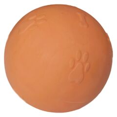 Pati Desenli Termoplastik Sert Köpek Oyun Topu 8 cm Large Turuncu
