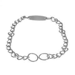 Sanlian İsimlikli Zincir Köpek Tasması 2 mm / 40 cm