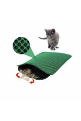 Ans Elekli Kedi Tuvalet Önü Paspası 60 x 45 cm Yeşil