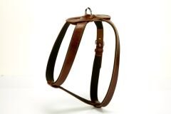 Doggie Konforlu Deriden El Yapımı Köpek Göğüs Tasması 3 x 65-95 cm Kahverengi