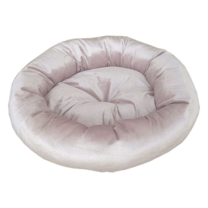 Kedi Köpek Simit Yatak Kadife 58*12 cm Parlak Gümüş