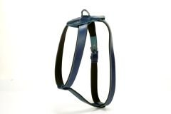 Doggie Konforlu Deriden El Yapımı Köpek Göğüs Tasması 3 x 65-95 cm Mavi