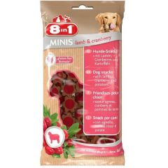 8 In 1 Minis Kuzu Eti Ve Kızılcık Meyveli Köpek Ödülü 100 Gr