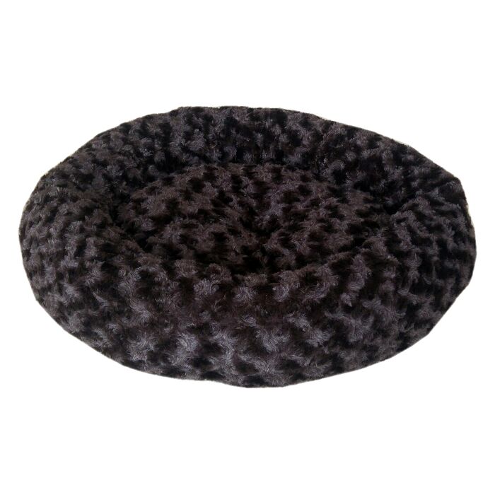 Kedi Köpek Simit Yatak Gül Desenli  58*12 cm Siyah