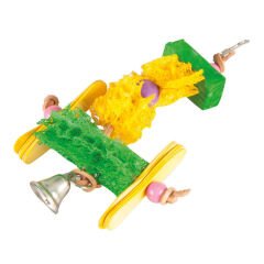 Loofah Doğal Ahşap Kuş Oyuncağı 23 cm