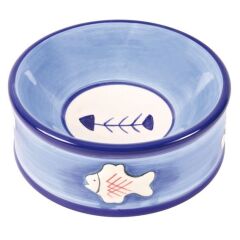 Kedi Porselen Yem ve Su Kabı 180 ml 13cm