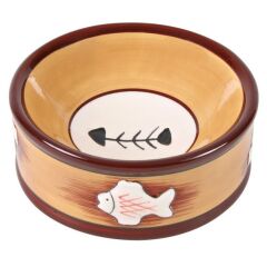 Kedi Porselen Yem ve Su Kabı 180 ml 13cm