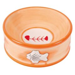 Kedi Porselen Yem ve Su Kabı 180 ml 13cm