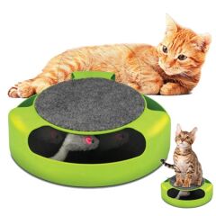 Hareketli Fareli Tırmalamalı Kedi Oyuncak Çemberi 25 cm