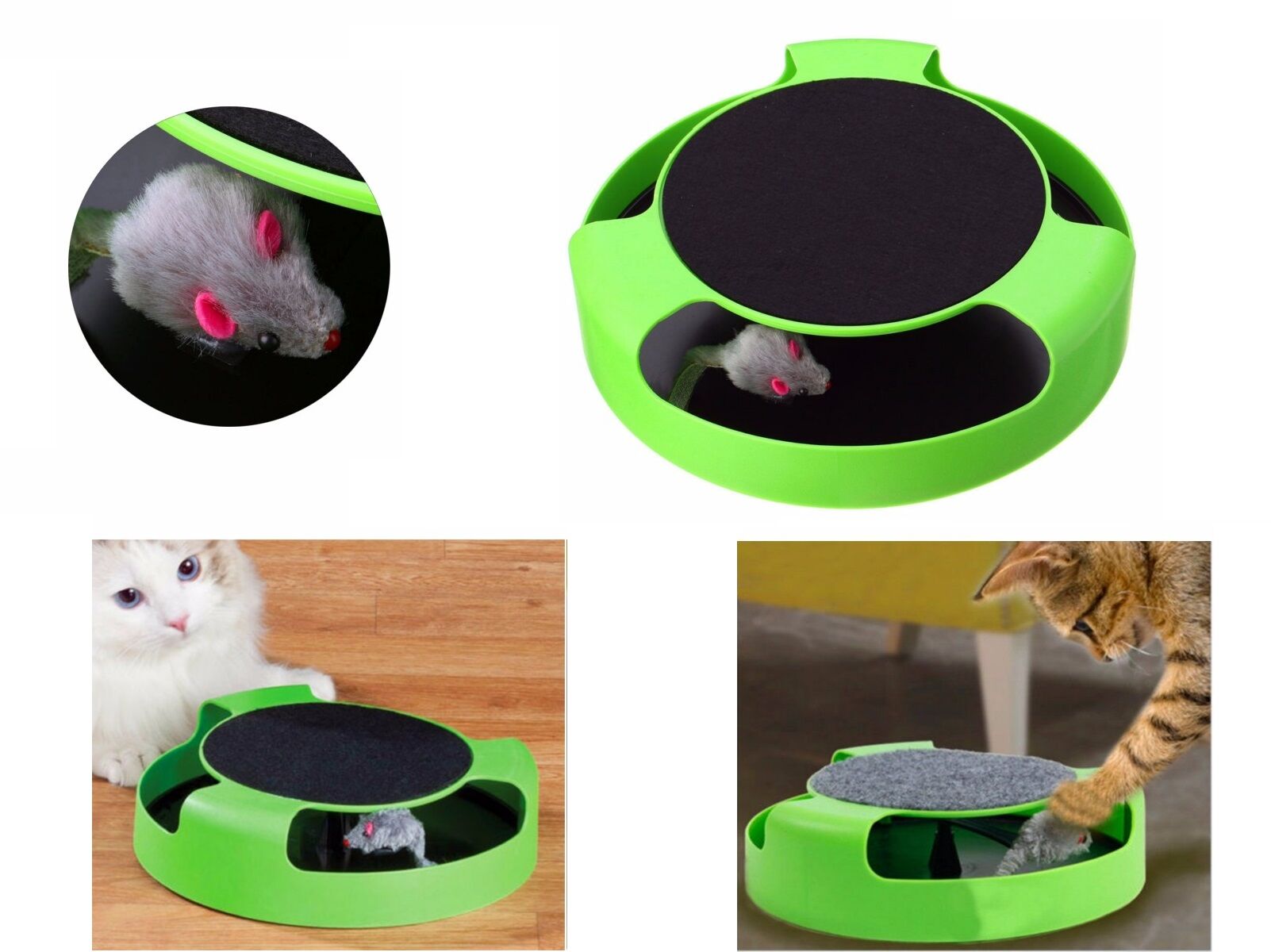 Hareketli Fareli Tırmalamalı Kedi Oyuncak Çemberi 25 cm