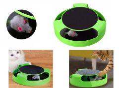 Hareketli Fareli Tırmalamalı Kedi Oyuncak Çemberi 25 cm