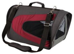 Fileli Kedi Köpek Taşıma Çantası 27x27x54 cm Bordo/Gri