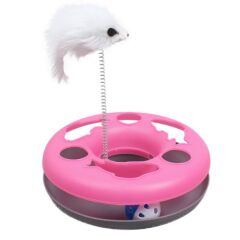 Hareketli Fareli Kedi Avcı Oyuncak Çemberi 22cm