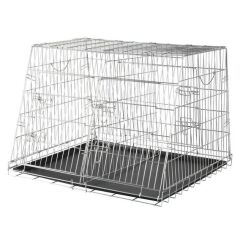 İki Köpek İçin Galvaniz Köpek Taşıma Kafesi 93x68x79cm