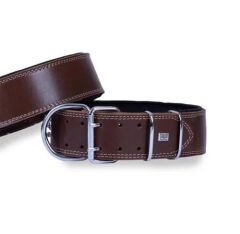 Doggie Konfor Deri El Yapımı Köpek Boyun Tasması 6x55-65 cm Kahverengi