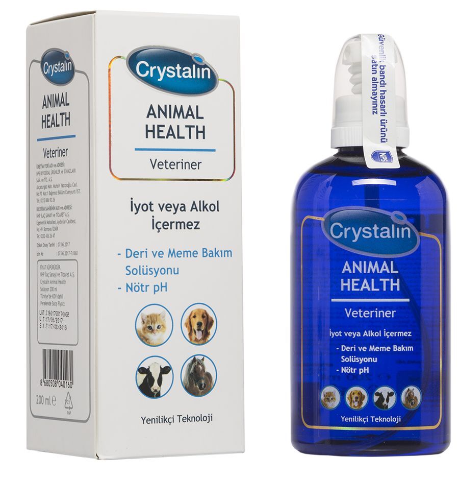 Crystalin Kedi Köpek İçin Göz, Kulak ve Ağız Bakım Solüsyonu 200 ml
