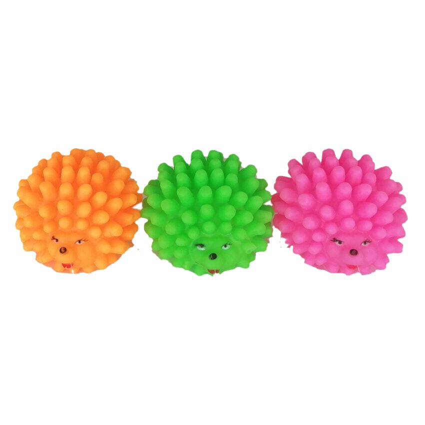 Sesli Renkli Kirpi Köpek Oyuncağı 7 cm