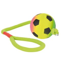 Köpek için ipli fosforlu kauçuk top, ø6 cm/30 cm