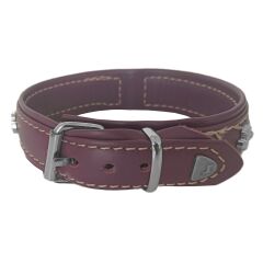 Markapet Deri Parlak Taşlı Köpek Boyun Tasması 28-32 cm X-Small Mor