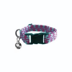 Elastik Örme Kedi Tasması Mavi-Pembe 10 mm A=23/32 cm