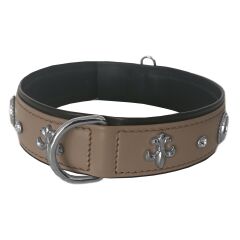 Markapet Taşlı Ve Aynalı Köpek Boyun Tasması 49-55 cm Large Taba