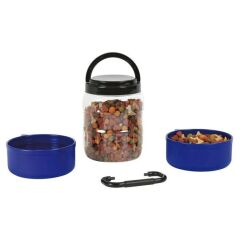 Trixe pet seyahat seti2 kap+1 plastik kavanoz