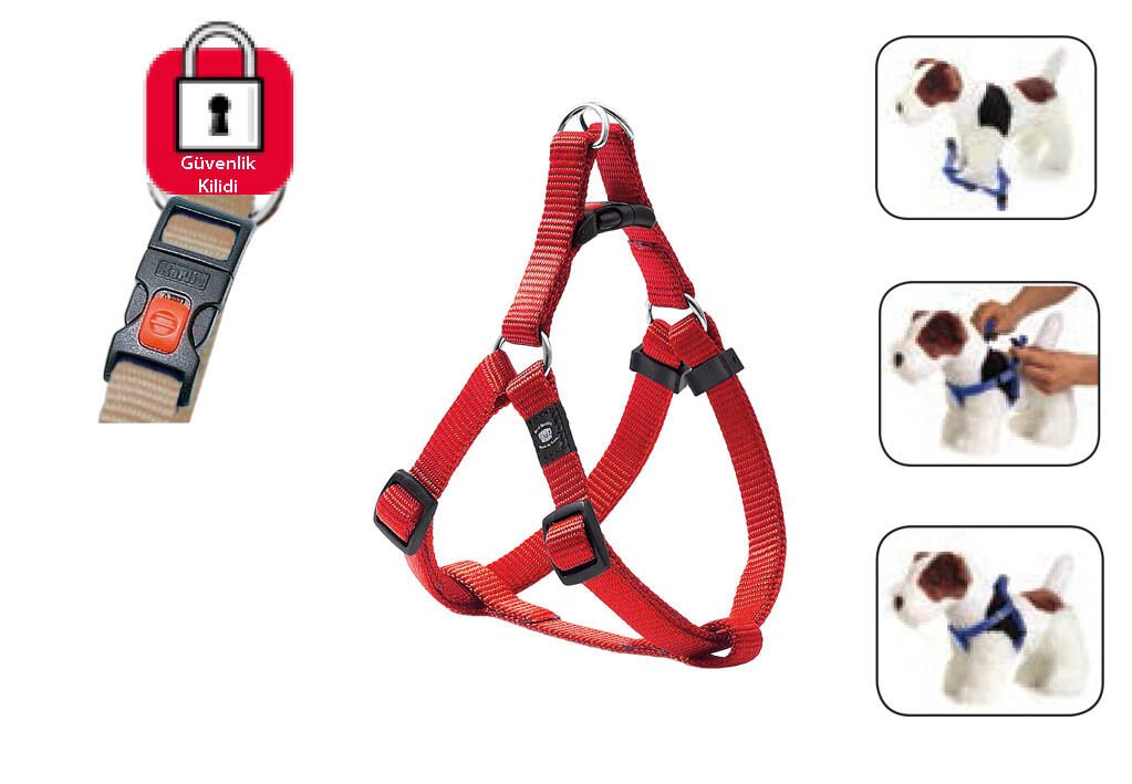 Karlie Kilitli Göğüs Tasma S 25-45Cm Kirmizi