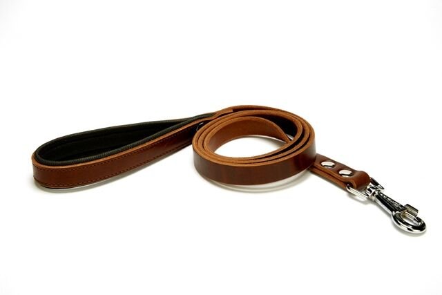 Doggie Softlu Deri Köpek Gezdirme Kayışı 2,5 cm*90 cm Kahverengi