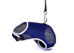 Doggie Havalı Ped Göğüs Tasma Seti Mavi 25*30 cm + 110 cm